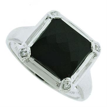 Prima Onyx & Diamond Ring