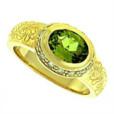 Prima Peridot & Diamond Ring