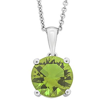 Prima Peridot 8mm Round Pendant