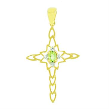 Prima Peridot & Diamond Cross