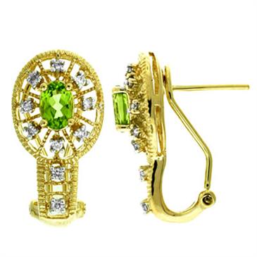 Prima Peridot & Diamond Earrings