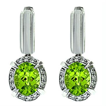 Prima Peridot & Diamond Earrings