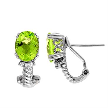 Prima Peridot & Diamond Earrings