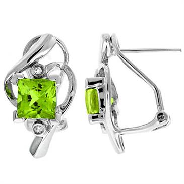 Prima Peridot & Diamond Earrings