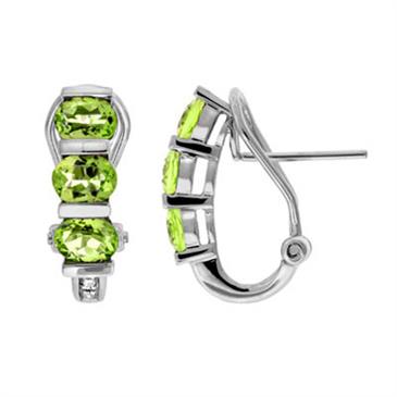 Prima Peridot & Diamond Earrings