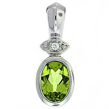 Prima Peridot & Diamond Pendant