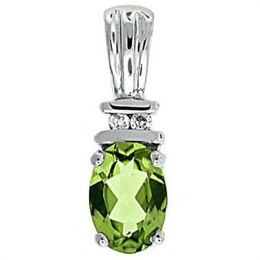 Prima Peridot & Diamond Pendant