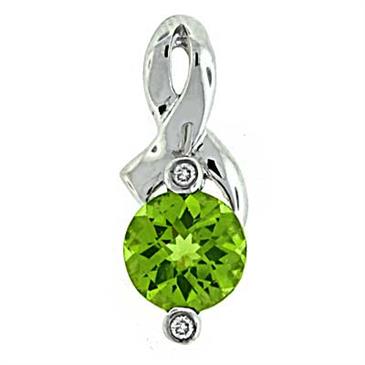 Prima Peridot & Diamond Pendant