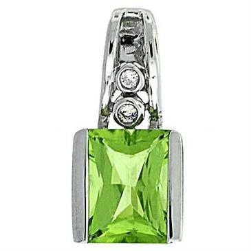 Prima Peridot & Diamond Pendant