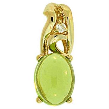 Prima Peridot & Diamond Pendant