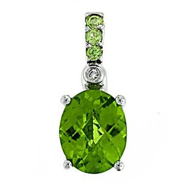 Prima Peridot & Diamond Pendant