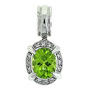 Prima Peridot & Diamond Pendant