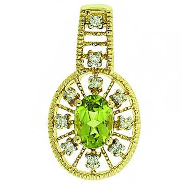 Prima Peridot & Diamond Pendant