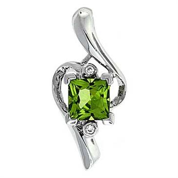 Prima Peridot & Diamond Pendant