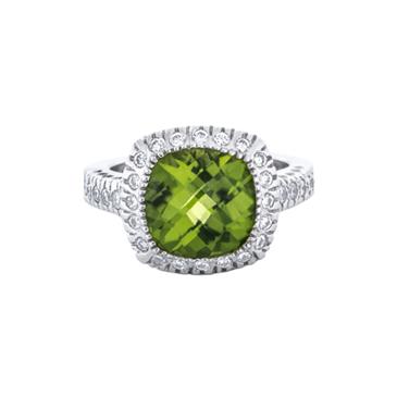 Prima Peridot & Diamond Ring