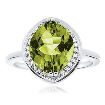 Prima Peridot & Diamond Ring