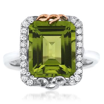 Prima Peridot & Diamond Ring