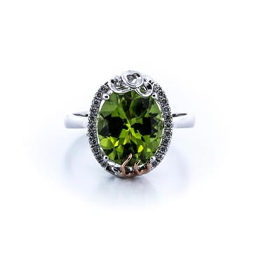 Prima Peridot & Diamond Ring