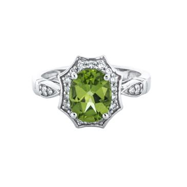 Prima Peridot & Diamond Ring