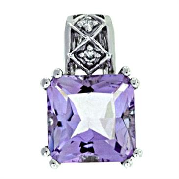 Prima Pink Amethyst & Diamond Pendant