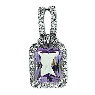 Prima Pink Amethyst & White Topaz Pendant