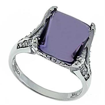 Prima Pink Amethyst And Diamond Ring