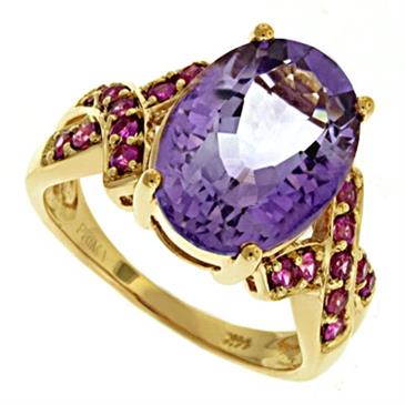 Prima Pink Amethyst And Pink Sapphire Ring