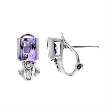 Prima Pink Amethyst & Diamond Earrings