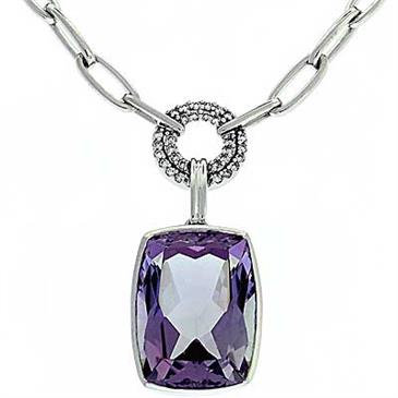 Prima Pink Amethyst & Diamond Necklace