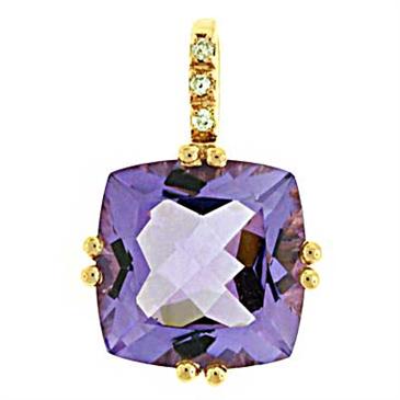 Prima Pink Amethyst & Diamond Pendant