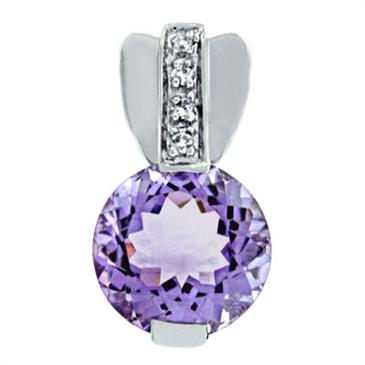 Prima Pink Amethyst & Diamond Pendant