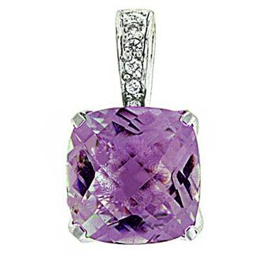 Prima Pink Amethyst & Diamond Pendant