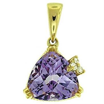 Prima Pink Amethyst & Diamond Pendant