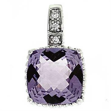 Prima Pink Amethyst & Diamond Pendant