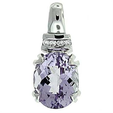 Prima Pink Amethyst & Diamond Pendant