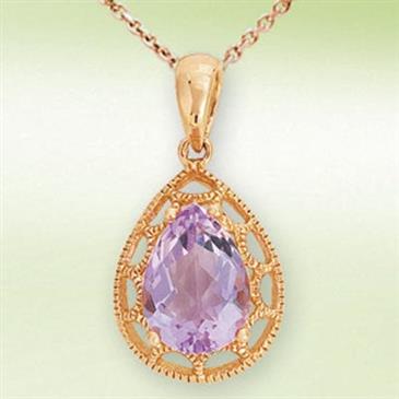 Prima Pink Amethyst Pendant