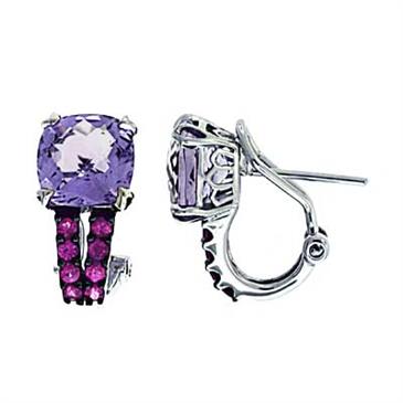 Prima Pink Amethyst & Pink Sapphire Earrings