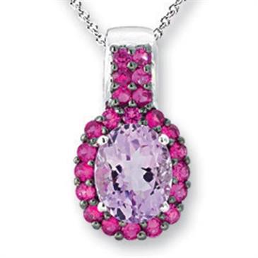 Prima Pink Amethyst & Pink Sapphire Pendant