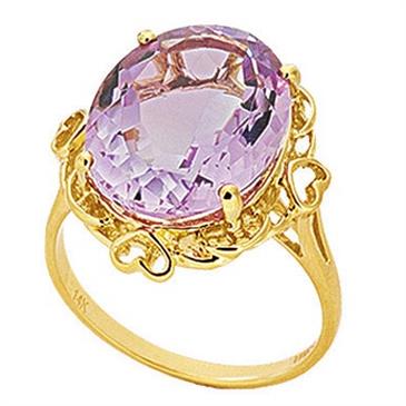 Prima Pink Ametyst Ring