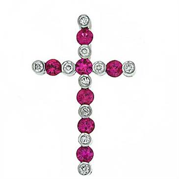 Prima Pink Sapphire & Diamond Pendant