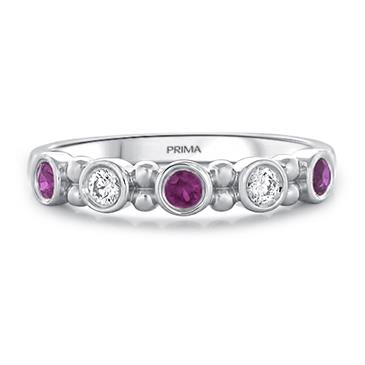 Prima Pink Sapphire & Diamond Ring