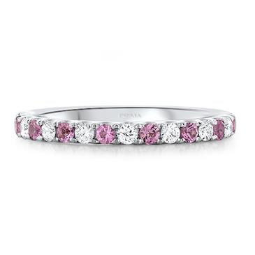 Prima Pink Sapphire & Diamond Ring