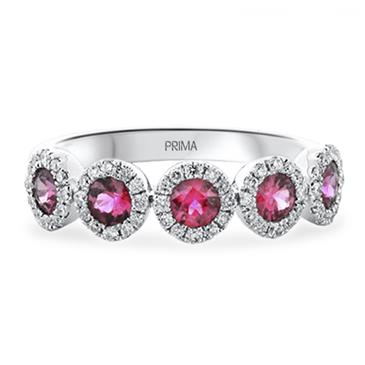 Prima Ruby & Diamond Band