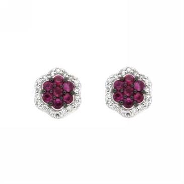 Prima Ruby & Diamond Earrings