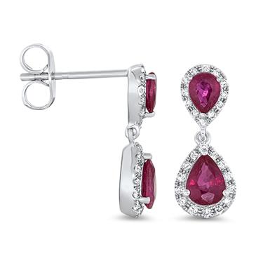 Prima Ruby & Diamond Earrings