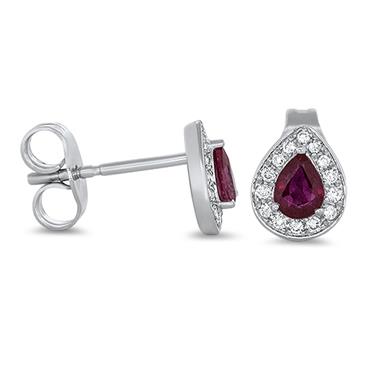 Prima Ruby & Diamond Earrings