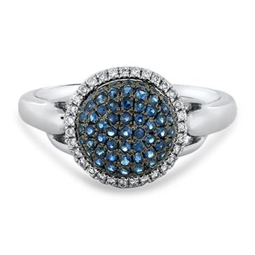 Prima Sapphire & Diamond Dome Ring