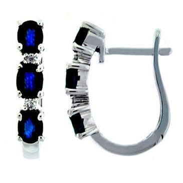 Prima Sapphire & Diamond Earrings