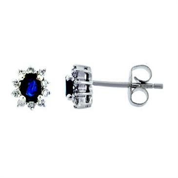 Prima Sapphire & Diamond Earrings