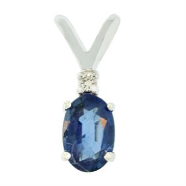 Prima Sapphire & Diamond Pendant